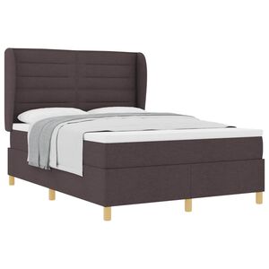 vidaXL Cama Box Springs com Colch&atilde;o Cinza Escuro 90x190 cm tecido