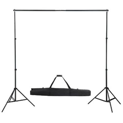 vidaXL Kit de estúdio com fundo preto 600x300 cm e luzes