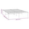 vidaXL Estrutura de cama 140x190 cm metal preto