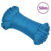 vidaXL Corda de trabalho 6 mm 50 m polipropileno azul