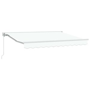 vidaXL Toldo Retr&aacute;til Manual Branco 3 x 2,5 m