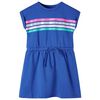 vidaXL Vestido de crian&ccedil;a com cord&atilde;o azul-cobalto 116