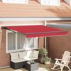 vidaXL Toldo Retr&aacute;til Manual Vermelho 300 x 250 cm Alum&iacute;nio e Tecido