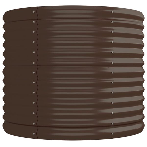 vidaXL Canteiro elevado jardim 224x80x68cm aço galvanizado castanho