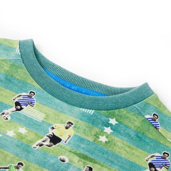 Sweatshirt para criança verde-claro mesclado 92