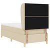 vidaXL Cama Box Springs com Colch&atilde;o Cinza Escuro 90x190 cm Creme