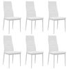 vidaXL Cadeiras de jantar 6 pcs couro artificial branco