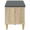 vidaXL Banco de Hall com almofada Carvalho Sonoma 60 x 38 x 46 cm