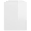 vidaXL Banco toucador 70x35x45 cm madeira processada branco brilhante