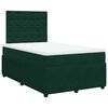 vidaXL Cama boxspring com colch&atilde;o 120x200 cm veludo verde-escuro