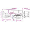 vidaXL 6pcs conjunto lounge jardim c/ almofad&otilde;es madeira maci&ccedil;a preto