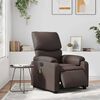 vidaXL Poltrona massagens reclin&aacute;vel el&eacute;trica couro artif. castanho