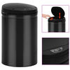 vidaXL Caixote do lixo com sensor autom&aacute;tico 30 L a&ccedil;o carbono preto