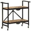 vidaXL Carrinho de cozinha 87x36x81 cm madeira de mangueira maci&ccedil;a