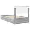 vidaXL Cama com Armazenamento com cabeceira Cinza Sonoma 90 x 200 cm