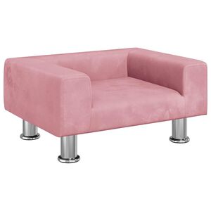 vidaXL Cama para cães 50x40x26,5 cm veludo rosa