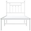 vidaXL Estrutura de cama sem colch&atilde;o com cabeceira 75x190 cm branco