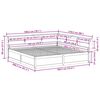 vidaXL Cama com estante sem colch&atilde;o 180x200 cm pinho maci&ccedil;o