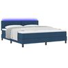 vidaXL Cama Box com colch&atilde;o com cabeceira Azul 180 x 200 cm tecido