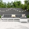 vidaXL 5 pcs conjunto de sof&aacute;s de jardim madeira pinho maci&ccedil;a branco