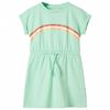Vestido de crian&ccedil;a com cord&atilde;o verde brilhante 128