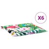vidaXL Almofadas de cadeira 6 pcs Multicolor 50 x 50 x 4 cm