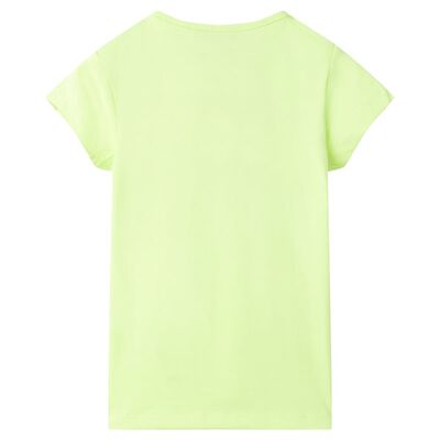 T-shirt de criança amarelo fluorescente 140