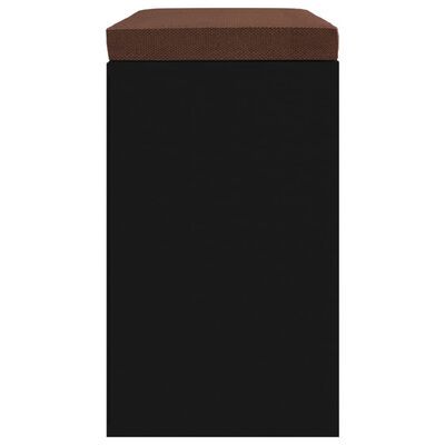 vidaXL Banco sapateira 103x30x48 cm derivados de madeira preto