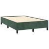 vidaXL Cama boxspring com colch&atilde;o 120x190 cm veludo verde-escuro