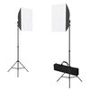vidaXL Kit estúdio fotográfico com softbox iluminação/fundo/refletor