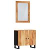 vidaXL 2 pcs conjunto de m&oacute;veis p/ casa de banho ac&aacute;cia maci&ccedil;a