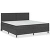 vidaXL Cama boxspring 200x200 cm tecido cinzento-escuro
