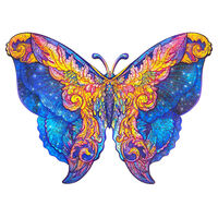 UNIDRAGON Puzzle madeira 199 pcs Intergalaxy Butterfly Medium 32x23 cm