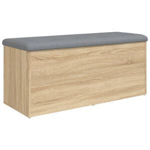 vidaXL Banco de arruma&ccedil;&atilde;o Carvalho Sonoma 102x42x45 cm Madeira engenheirada