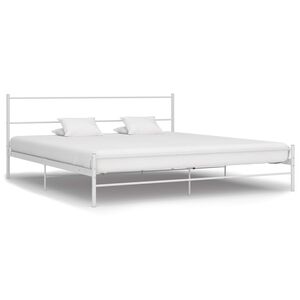 vidaXL Estrutura de cama 180x200 cm metal branco