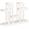 vidaXL Suporte para plantas 104,5x25x77,5 cm pinho maci&ccedil;o branco