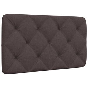 vidaXL Almofad&atilde;o de cabeceira 80 cm tecido castanho-escuro