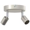 vidaXL Foco de teto com holofotes N&iacute;quel 12 x 8 cm A&ccedil;o