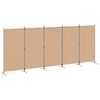 vidaXL Divis&oacute;ria de 5 Pain&eacute;is Bege 433 x 180 cm Tecido
