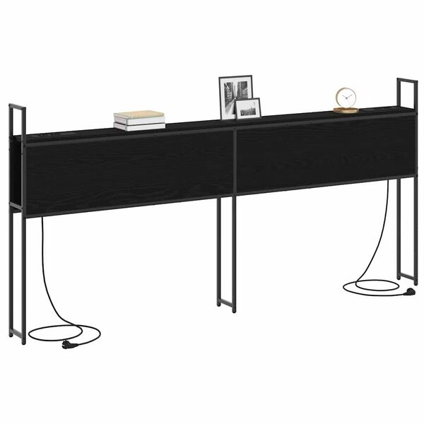 vidaXL Cabeceira de Armazenamento com Esta&ccedil;&atilde;o de Carregamento