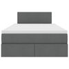 vidaXL Cama com arruma&ccedil;&atilde;o e colch&atilde;o Cinza Escuro 120 x 200 cm
