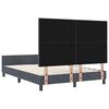 vidaXL Cama Box com cabeceira Cinzento escuro 140 x 200 cm Veludo