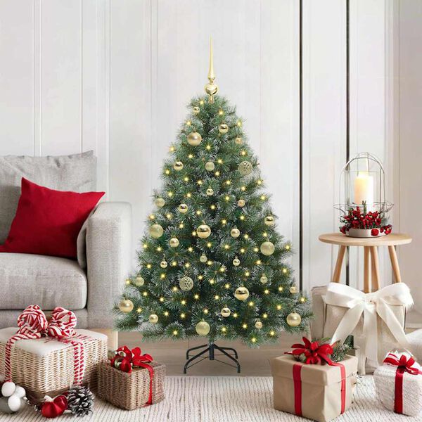 vidaXL &Aacute;rvore de Natal Artificial com 150 LEDs Verde 120 cm PE e PVC