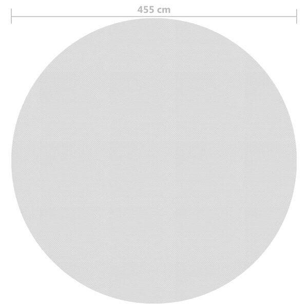 vidaXL Película p/ piscina PE solar flutuante 455 cm cinzento