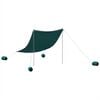 vidaXL Toldo de praia com &acirc;ncoras de areia 214x236 cm verde