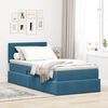 vidaXL Cama com Armazenamento Azul Escuro 100 x 200 cm Veludo