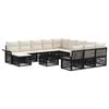 vidaXL Conjunto de Sof&aacute; de Jardim 13 unid. Preto e Branco Creme