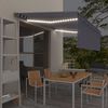 vidaXL Toldo autom&aacute;tico c/ estore/LED/sensor vento 4,5x3 m azul/branco
