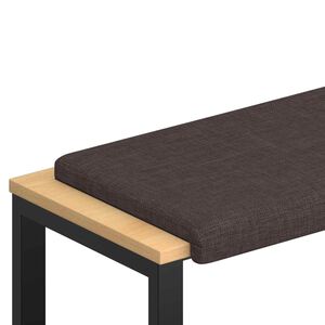 vidaXL Almofada de Banco Tecido Marrom Escuro Profundidade 35 cm