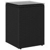vidaXL Mesa Lateral Preto 35 x 35 x 70 cm vime PE